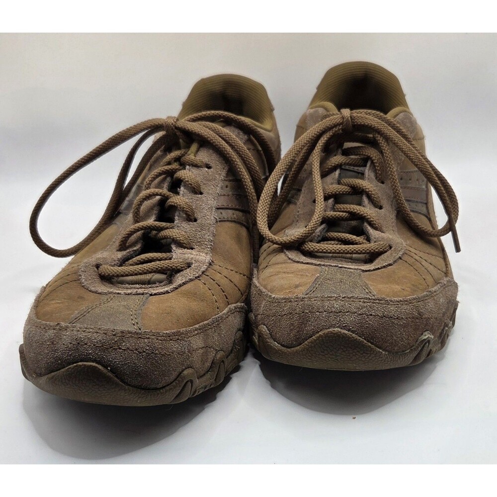 Skechers Bikers Systematic/ Contained Style #49015 Womens 10 Brown Suede Leather